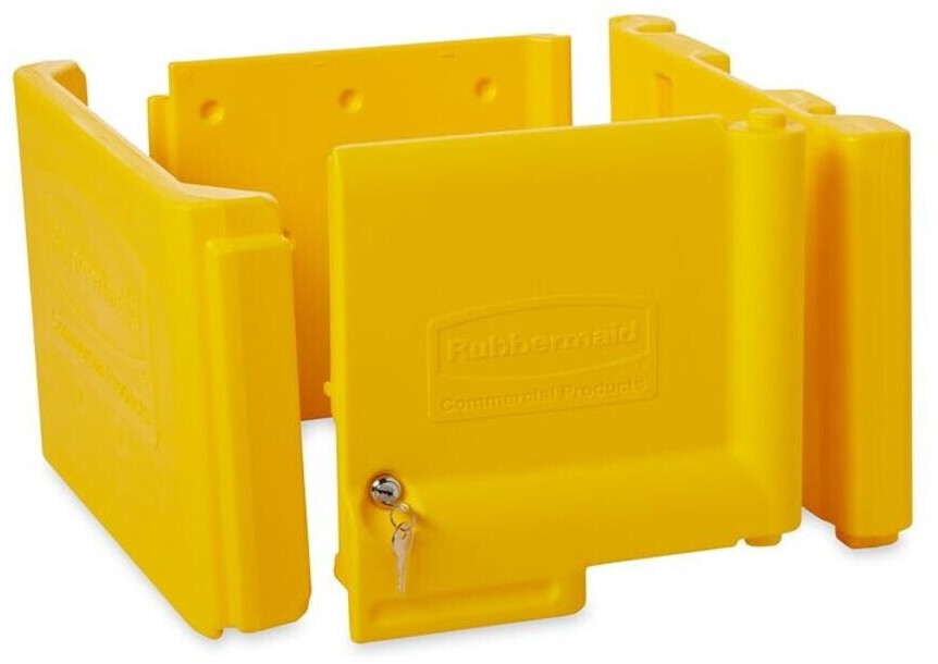 Rubbermaid Lockable cabinet doors for classic janitorial cleaning carts, yellow