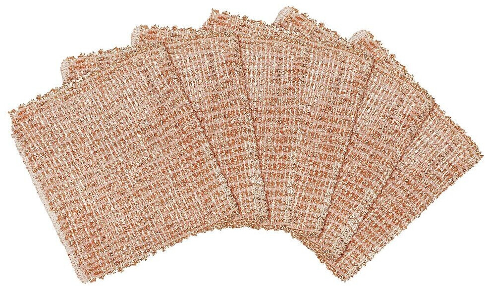 Wenko Set of 6 copper cloth rags pot cleaner cloths cleaning kitchen sinks