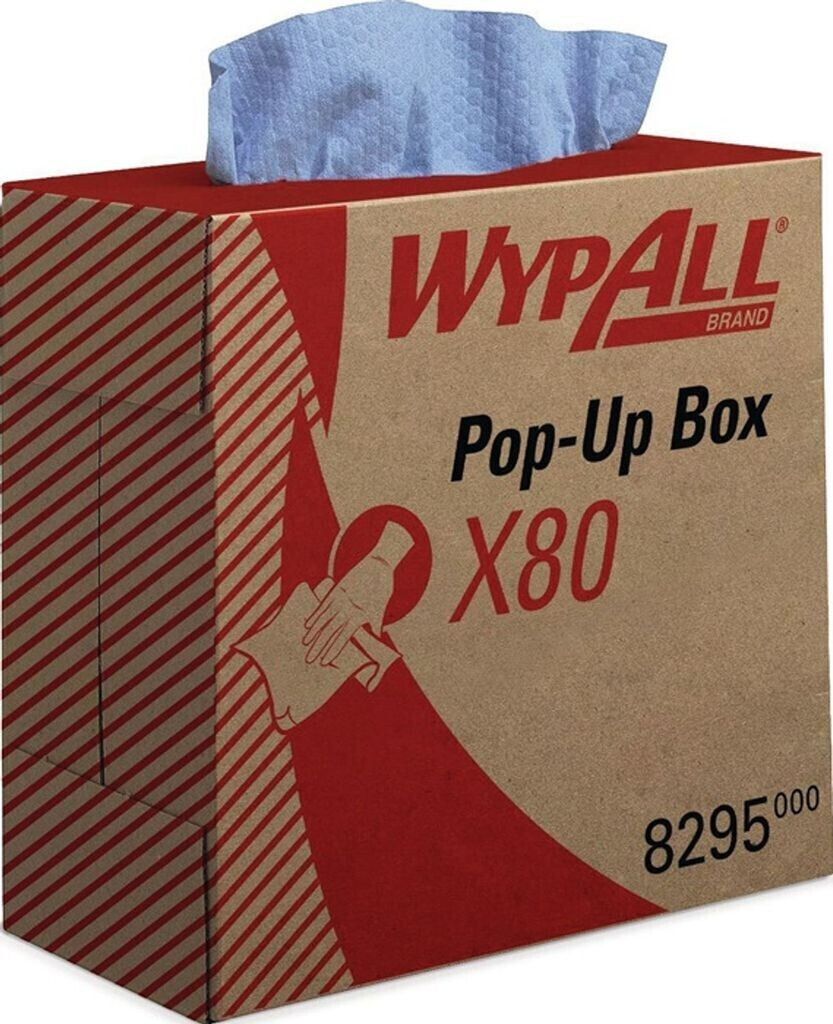 Kimberly-Clark Wiping cloth WypAll® X80 8295 L427xW212approx.mm blue 1-l