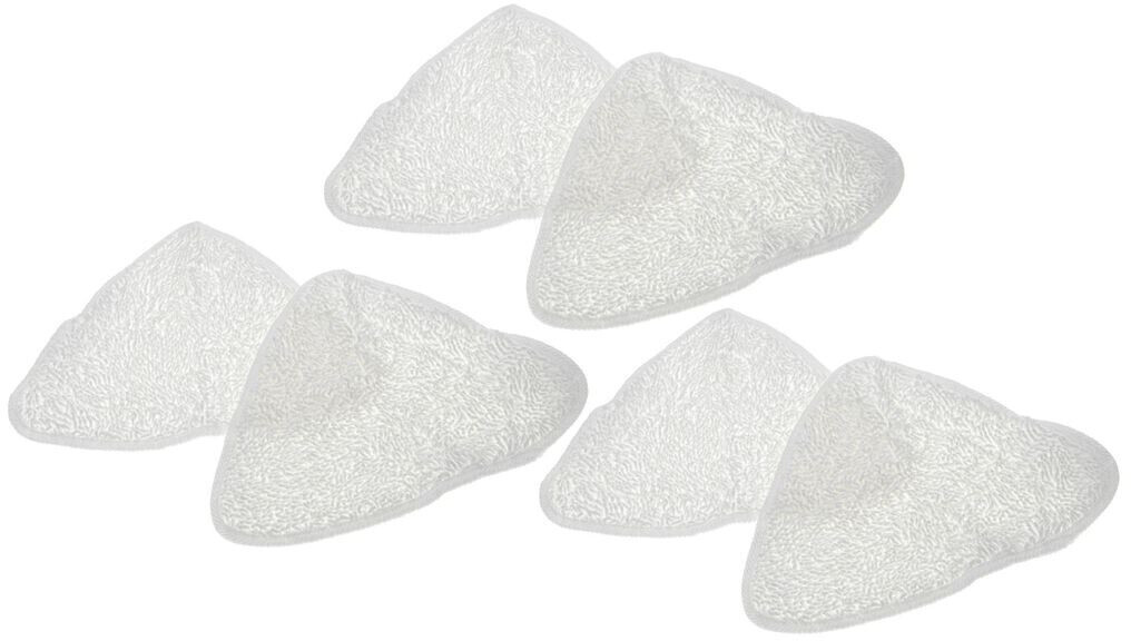 vhbw 6x mop covers compatible with Steam steam cleaner, steam mop - microfiber white