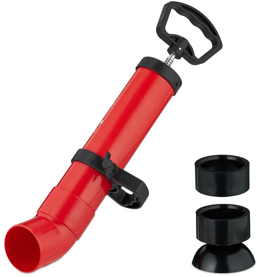 Relaxdays Pipe cleaning pump 2 attachments