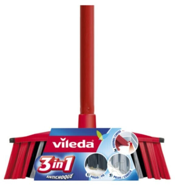Vileda Pack 3-in-1 shockproof brush with handle