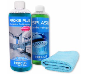 Abacus Sanitrreiniger-Set1000 ml Badreiniger Power + 1000 ml Badreiniger + MikrofasertuchHigh Performance (7018) Abacus