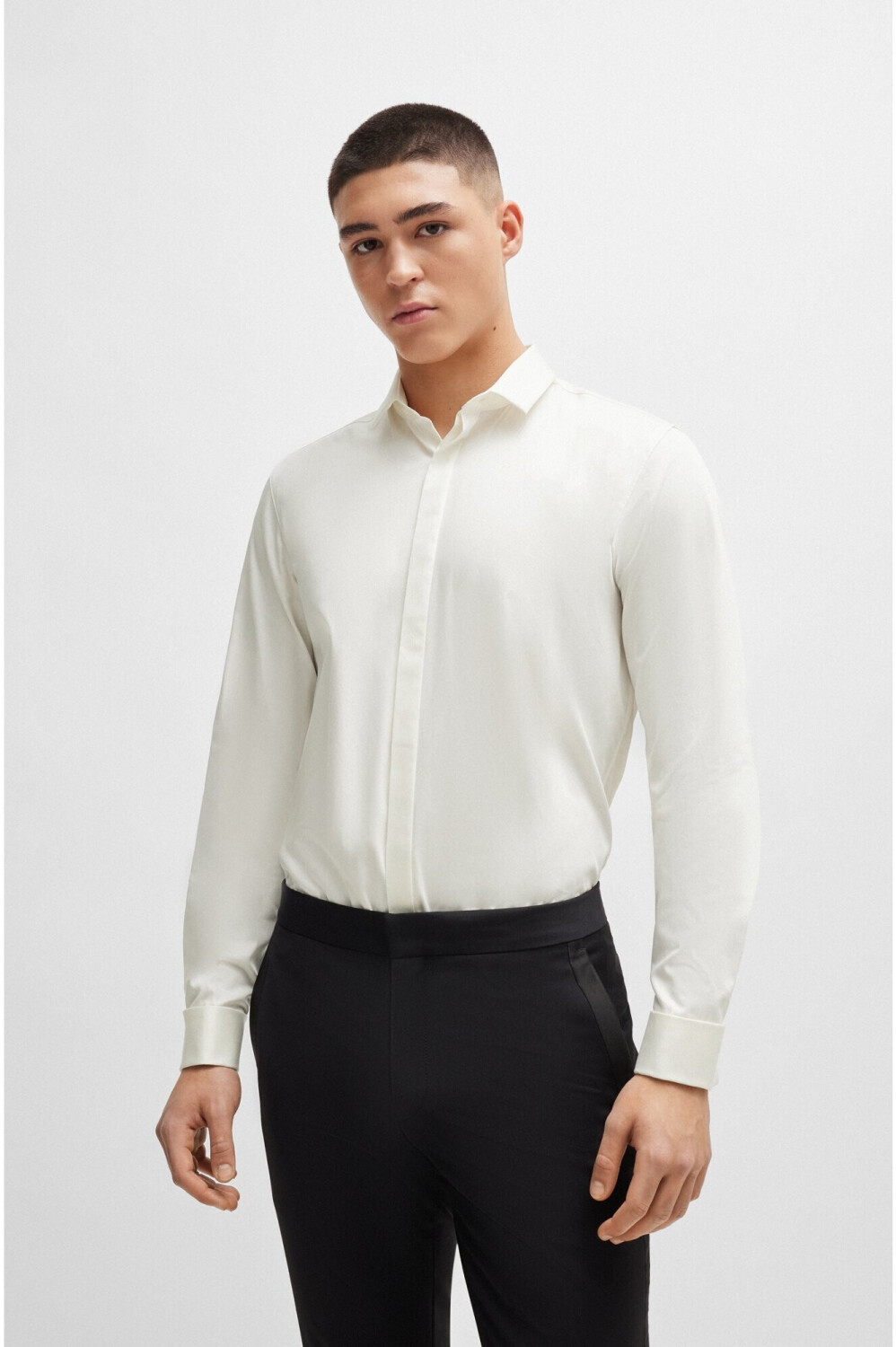 Hugo boss hemd creme clearance