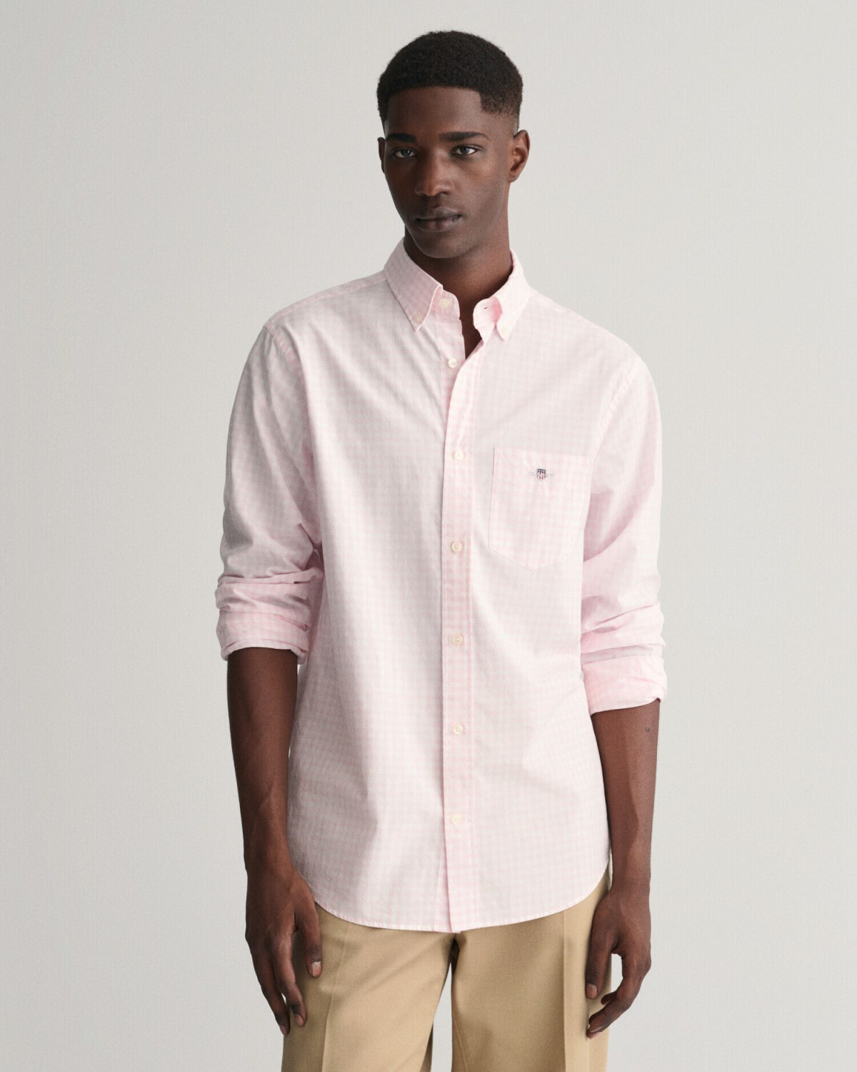 GANT Regular Fit Gingham Poplin Shirt (3000120) light pink