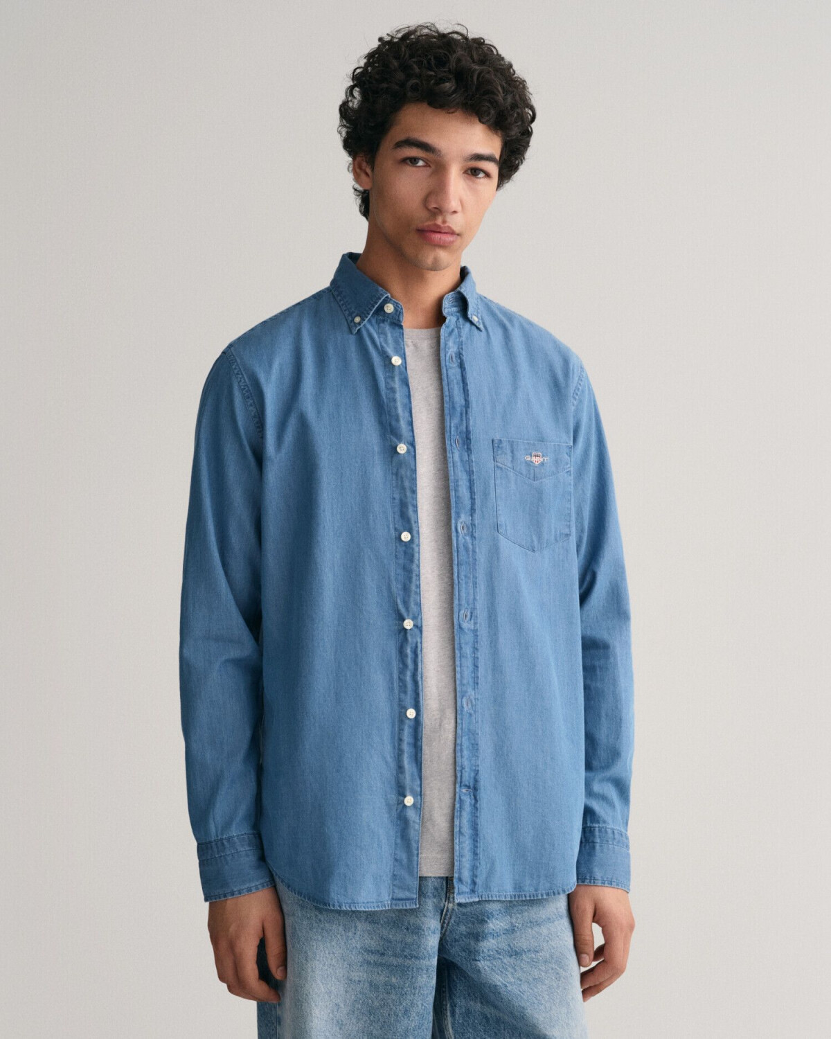 GANT Regular Fit Indigo Shirt (3000400) semi light blue