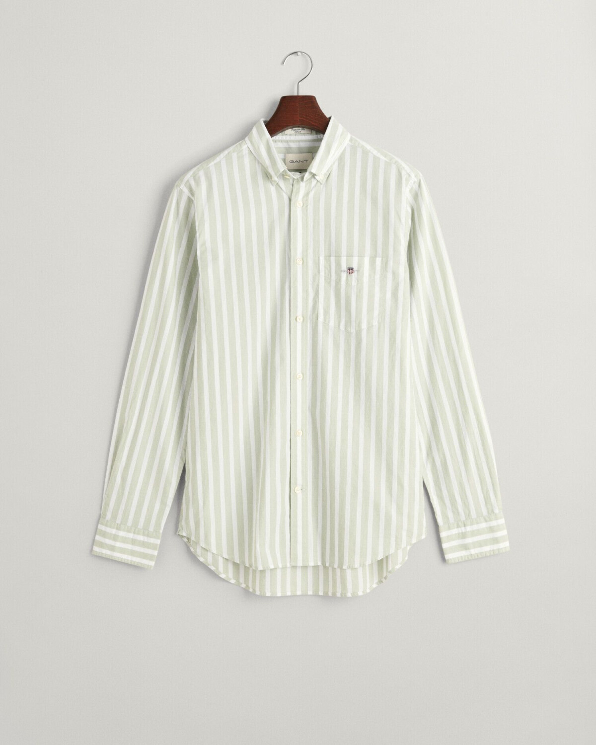 GANT Regular Fit Wide Striped Poplin Shirt (3240039) milky matcha