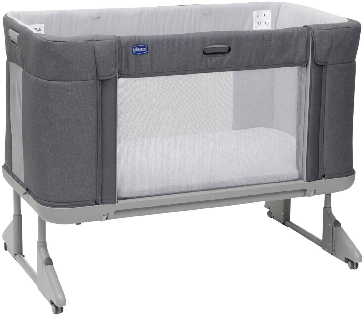 Chicco Bedside Cot Next2Me Forever Slate Grey