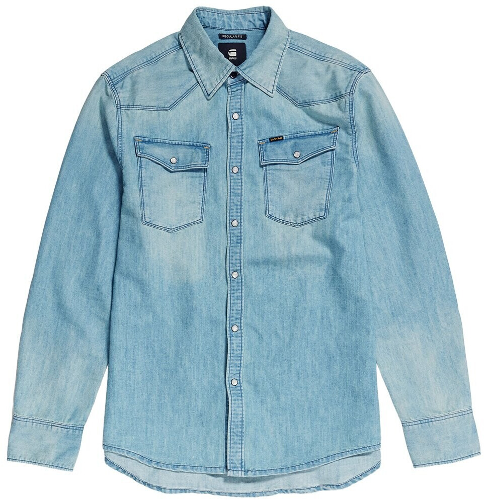 G-Star 3301 Regular Fit Long Sleeve Shirt (D12698-D303-D897) blue