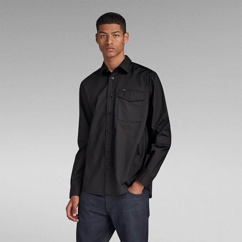 G-Star Rine Regular Fit Long Sleeve Shirt (D23561-D308-6484) black