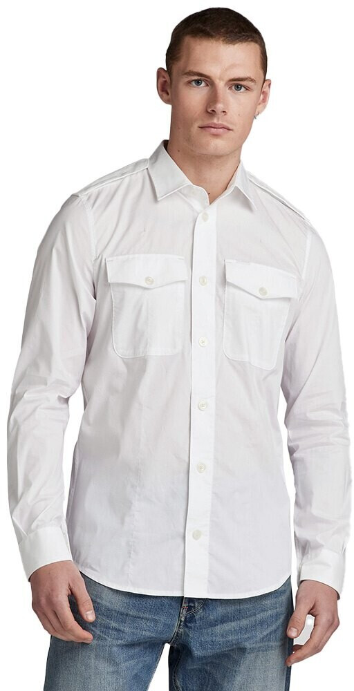 G-Star Tux Marine Slim Fit Long Sleeve Shirt (D23579-D321-110) white