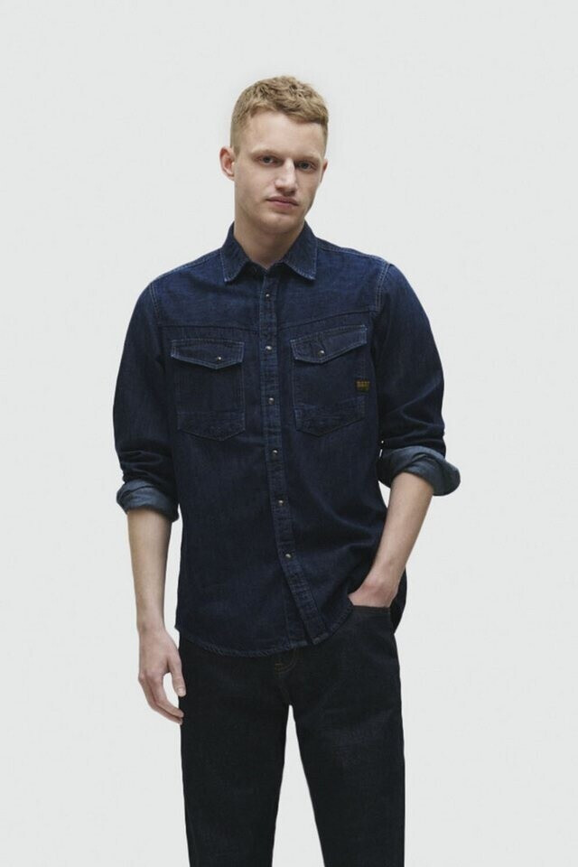 Slim Denim Shirt, Sun Faded Blue Mist D23616-d252-g342, L, Sun Faded Slim Denim Shirt, Sun Faded Blue Mist D23616-d252-g342, L, Sun Faded