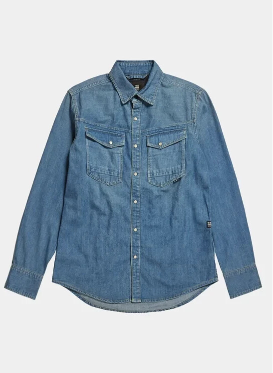 G-Star Slim Denim Shirt (D23616-D252-D891) faded cricket blue