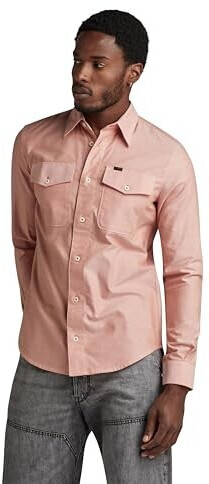 G-Star Marine Slim Shirt (D24963-D454) burned orange white oxford