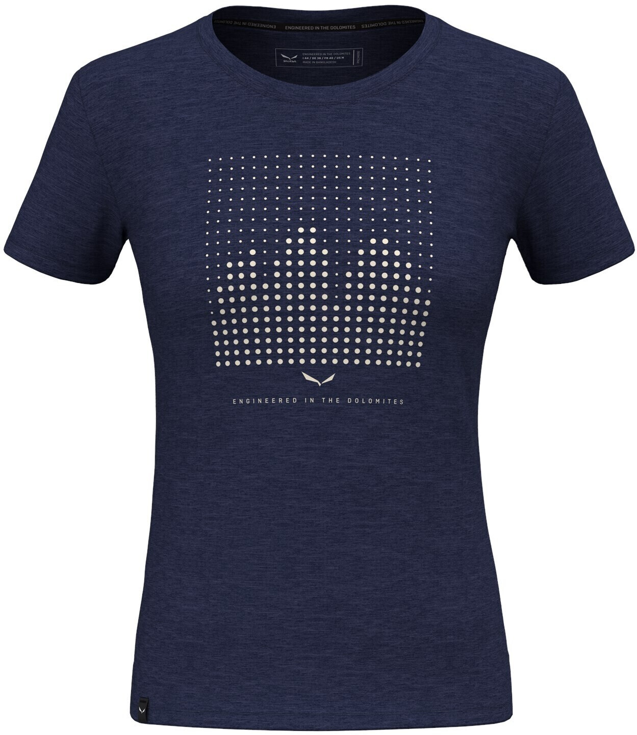 Salewa Eagle Dotted Mountain Trainer Merino T-Shirt Women blue navy blazer