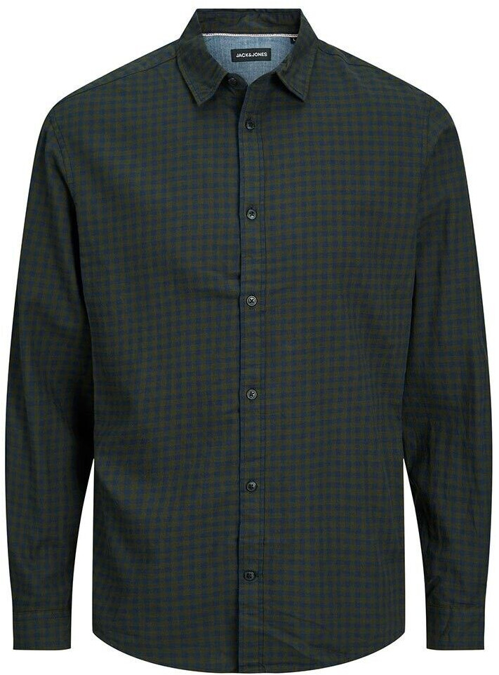 Jack & Jones Gingham Twill Long Sleeve Shirt (12181602) green