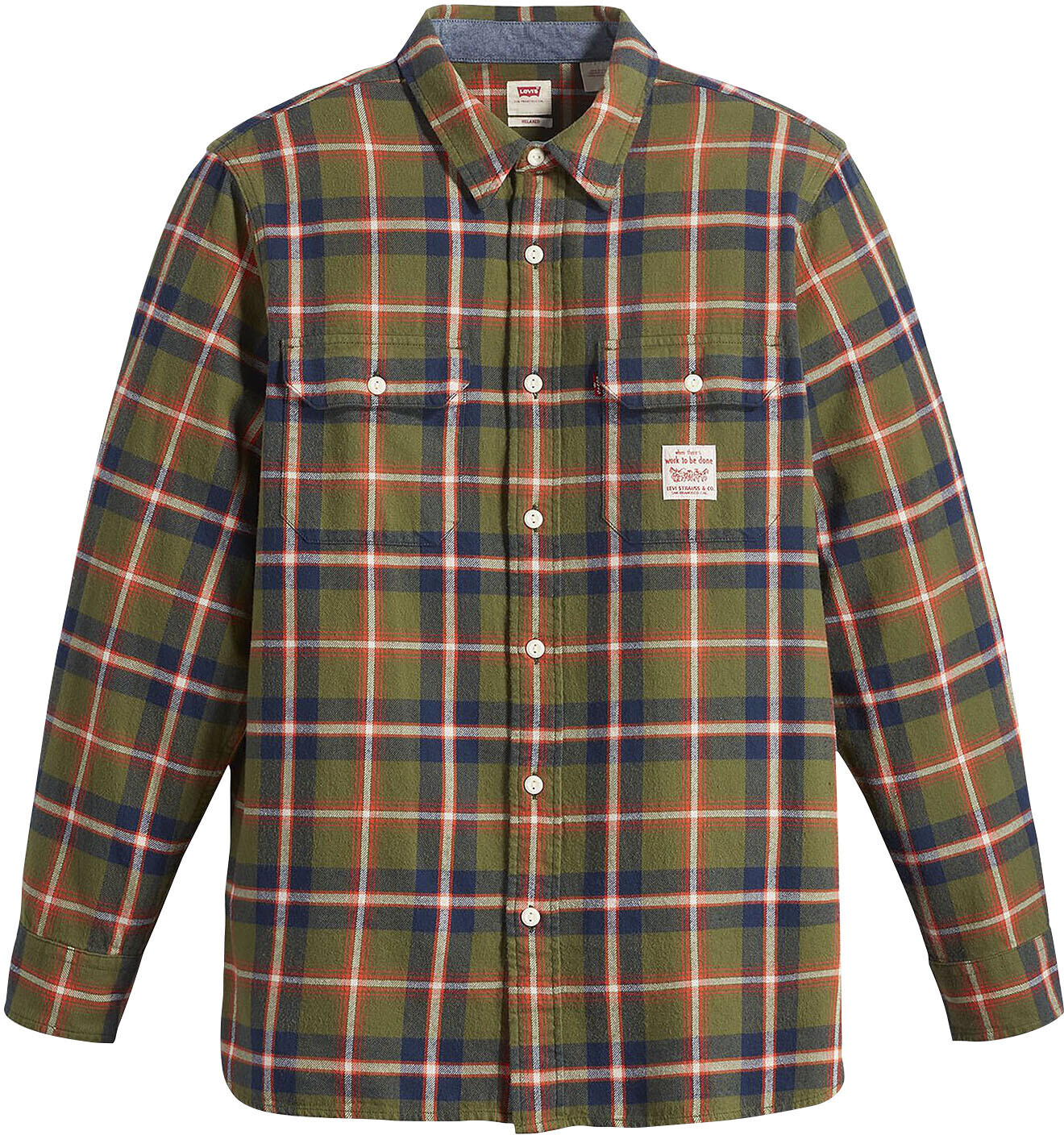 Levi's Classic Worker long sleeve shirt (A5772) ivan plaid mandarin red