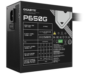  GIGABYTE Fuente de alimentación certificada GP-P650G 650W 80  Plus Gold : Electrónica