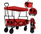 Arebos Bollerwagen mit Dach, Handwagen, Transportkarre, Gerätewagen rot