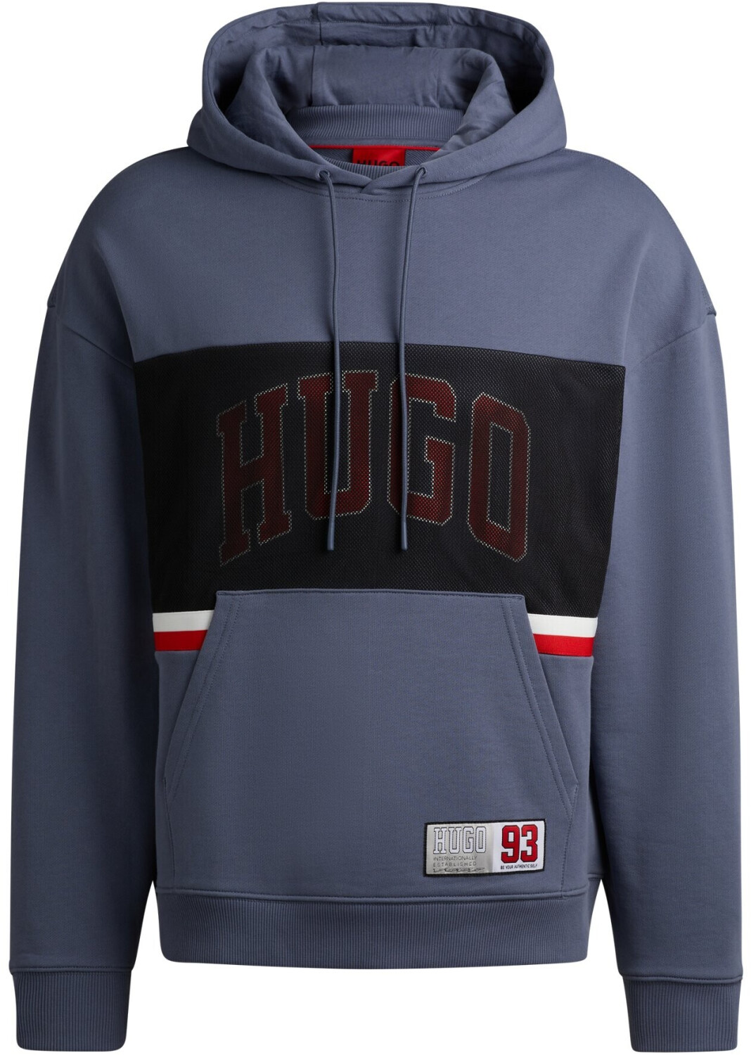 Hugo Boss Relaxed-fit cotton terry hoodie with sporty logo (50510166) blue