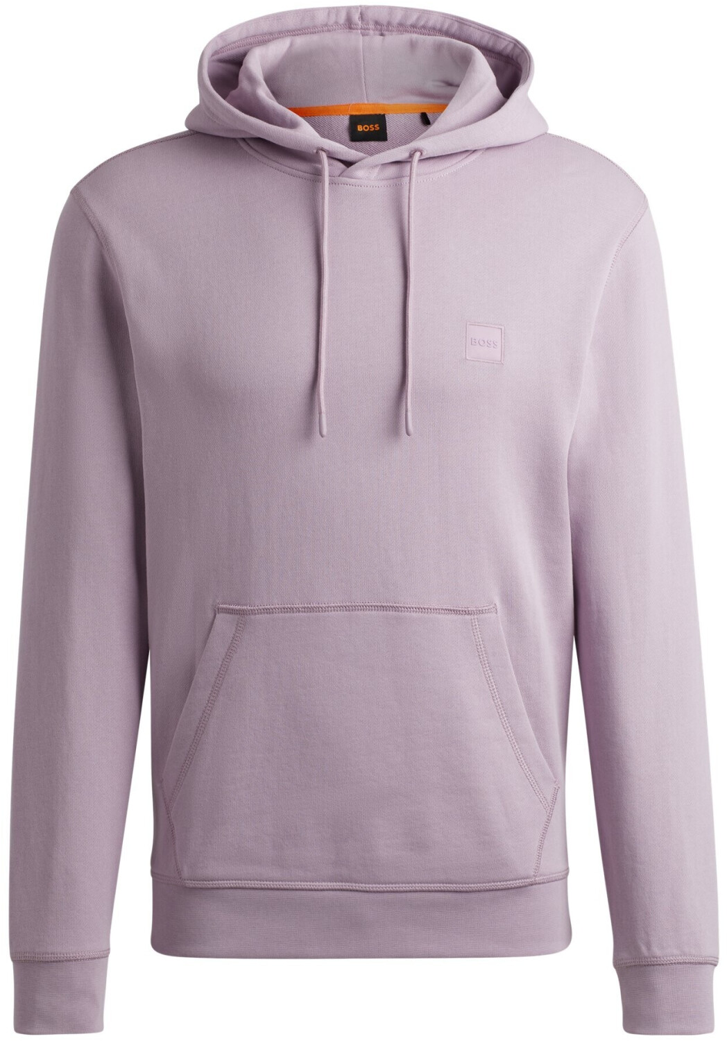 Hugo Boss Cotton terry hoodie with logo patch (50509314) purple