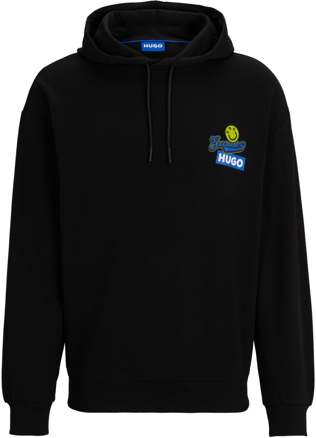 Hugo Boss Regular-fit cotton terry hoodie with seasonal artwork (50513290) black