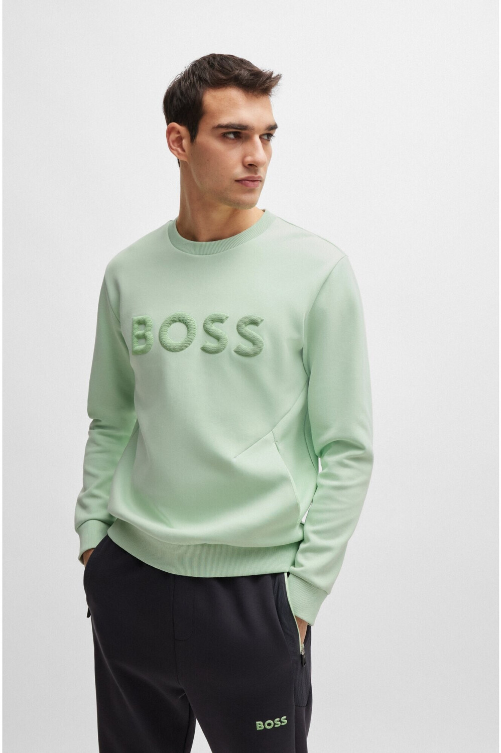 Hugo Boss Sweatshirt aus Baumwoll Mix mit erhabenem 3D Logo 50510350 grun ab 97 05 Preisvergleich bei idealo