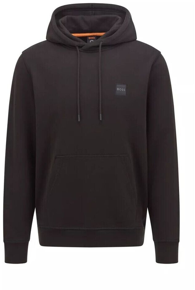 Hugo Boss Cotton terry hoodie with logo patch (50509314) black