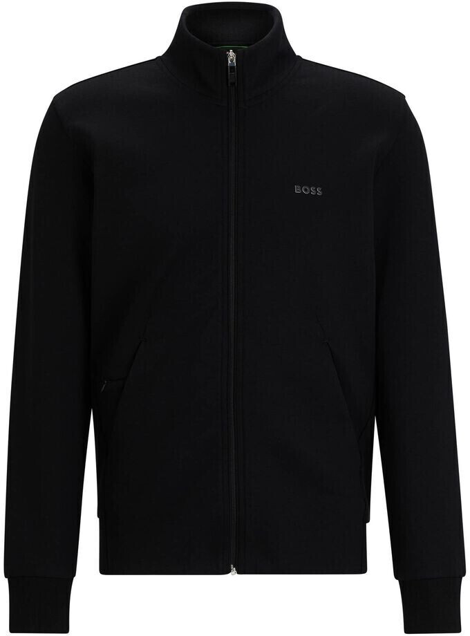 Hugo Boss Stretch cotton sweat jacket with zip and logo print (50506152) black
