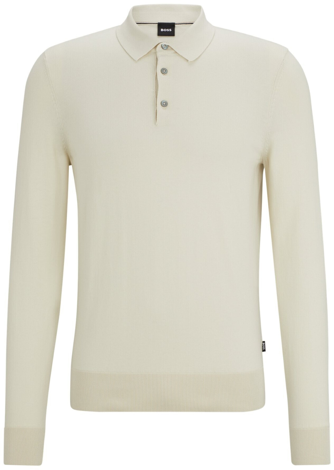 Hugo Boss Regular-fit jersey cotton jumper with polo collar (50506025) beige