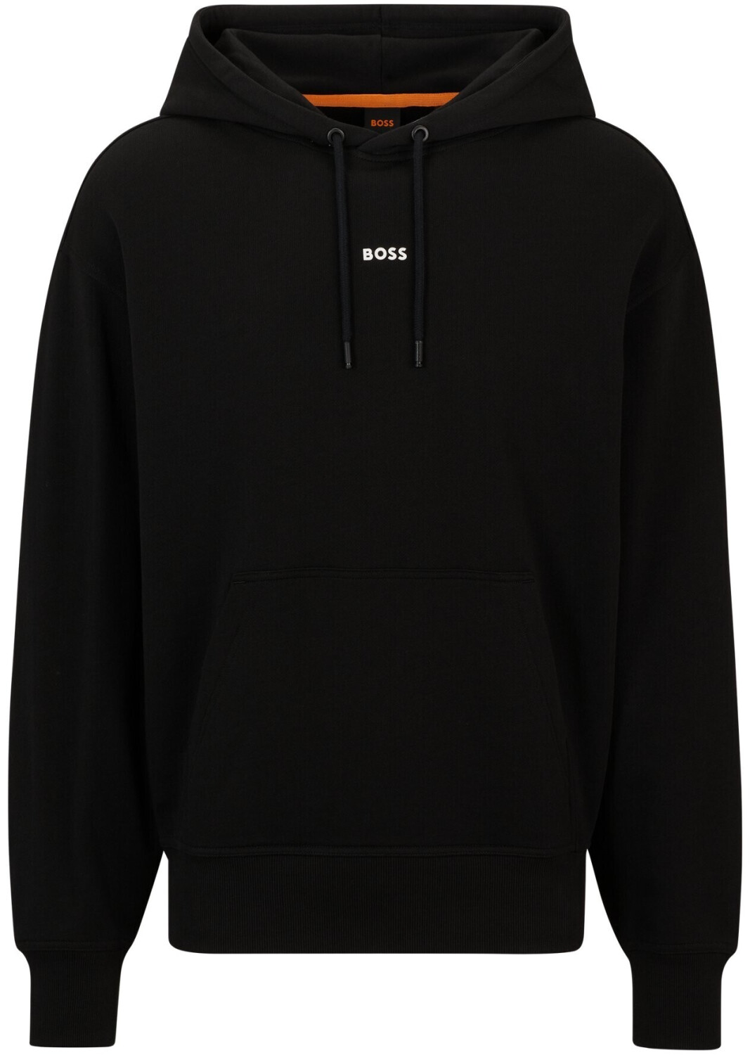 Hugo Boss Cotton terry hoodie with contrasting colour logo (50514530) black