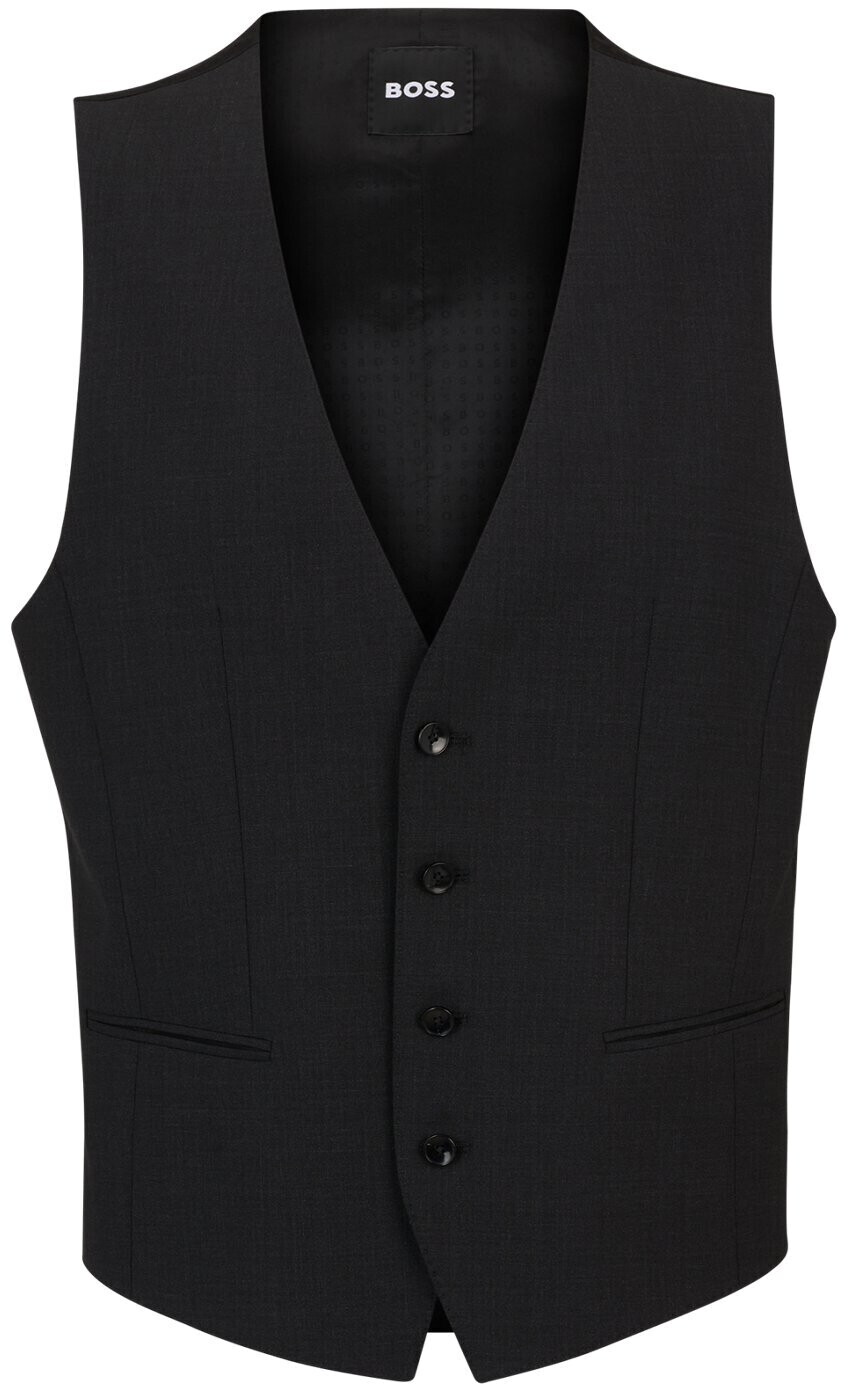 Hugo Boss Slim-fit vest made of stretch virgin wool H-Huge-Vest-MM-224 50479995 dark gray