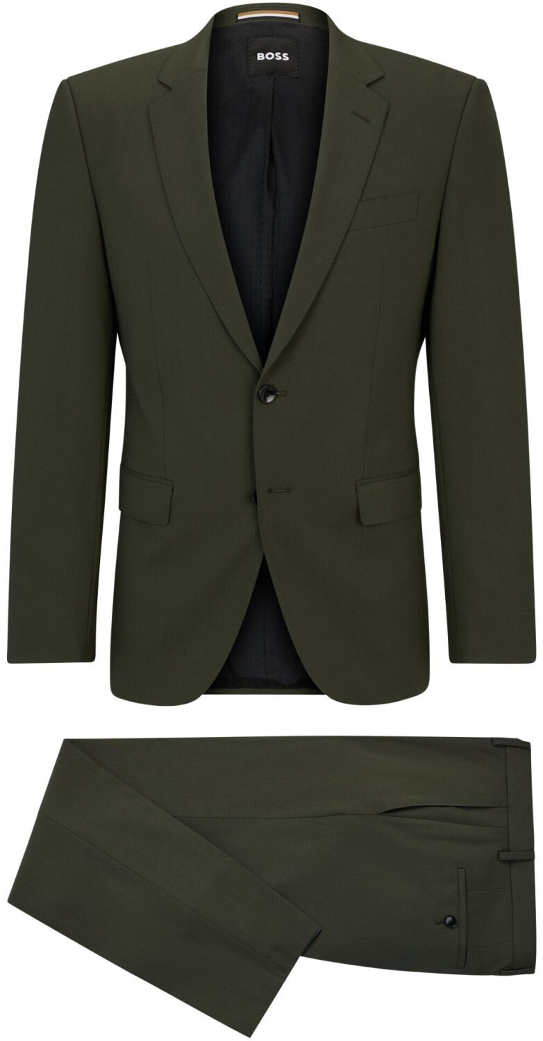 Hugo Boss Slim-fit suit made of wrinkle-free stretch wool H-Huge-2Pcs-224 50509485 dark green