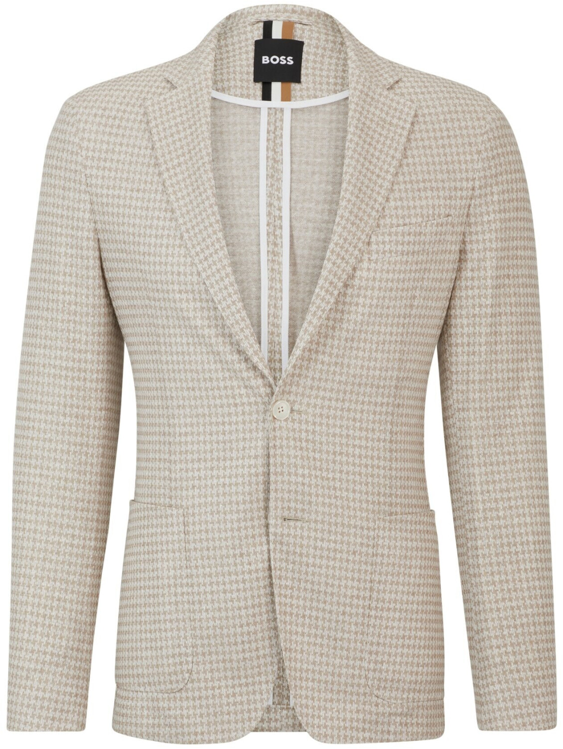 Hugo Boss Slim-fit jacket made of patterned jersey C-Hanry-J-233 50514655 beige