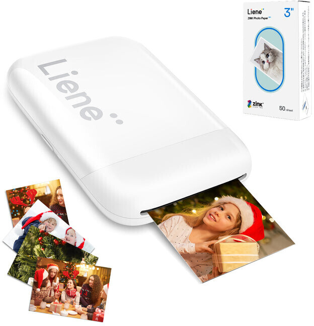 Liene Pearl 2x3 Portable Photo Printer with 50 Zink Adhesive Papers