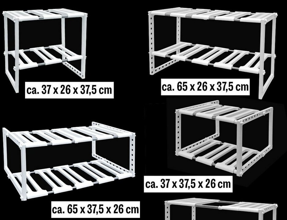 Eyepower Kitchen shelf Telescopic shelf 39-67 cm White
