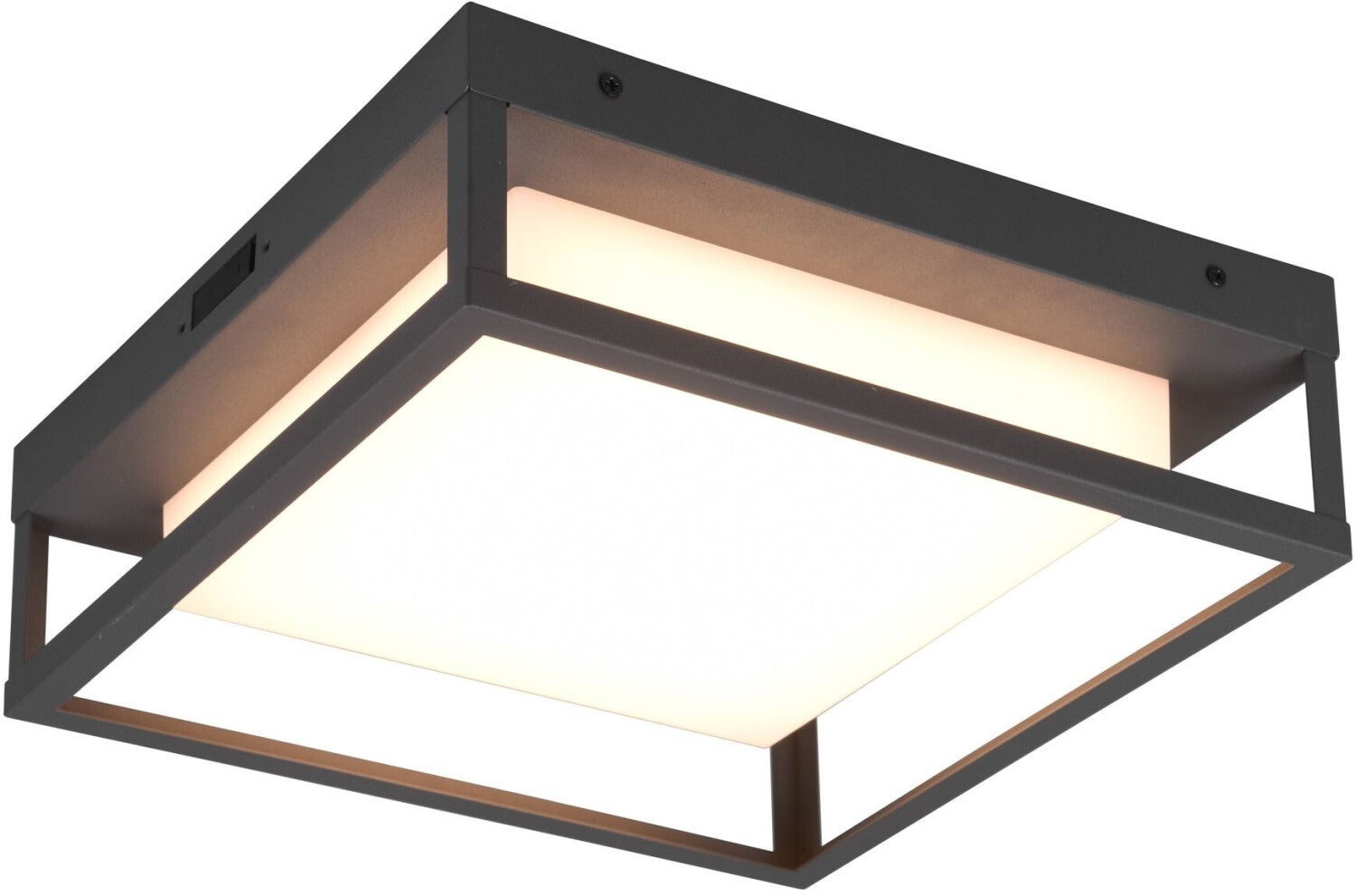 Trio LED outdoor ceiling light Witham IP54, CCT, anthracite