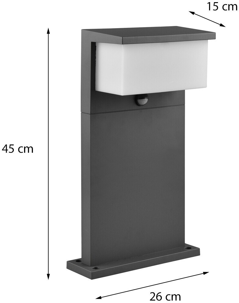 Trio Nestos LED base light with motion sensor, IP54