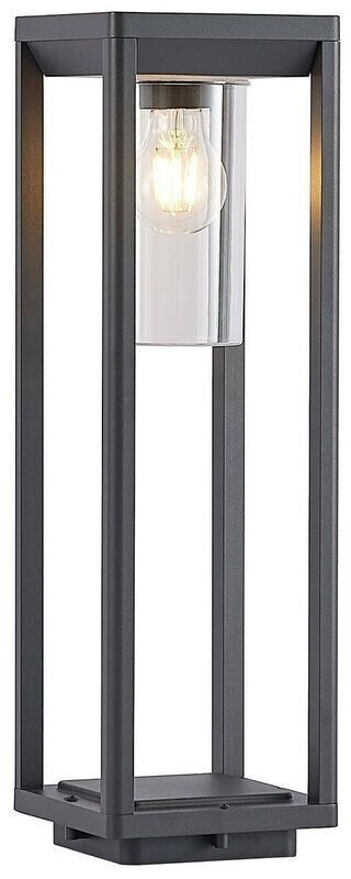 Lindby Estami pedestal lamp, 50 cm, dark gray