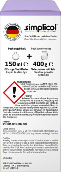 Simplicol Textilfarbe intensiv Miss Lavendel, Bild 5