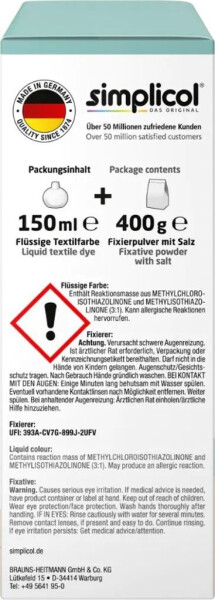 Simplicol Textilfarbe intensiv Mint-Petrol, Bild 5