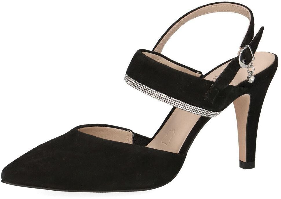 Caprice Leather sling pumps pointed shape high heel pumps 9-29601-42