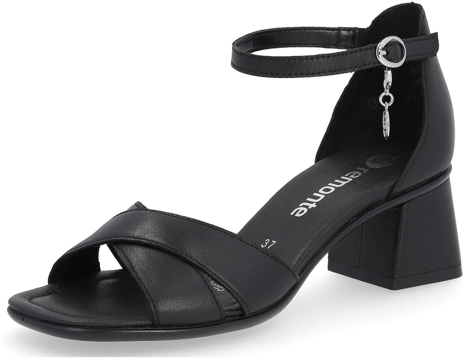 Remonte Dorndorf Sandalette with Velcro closure under the decorative buckle black