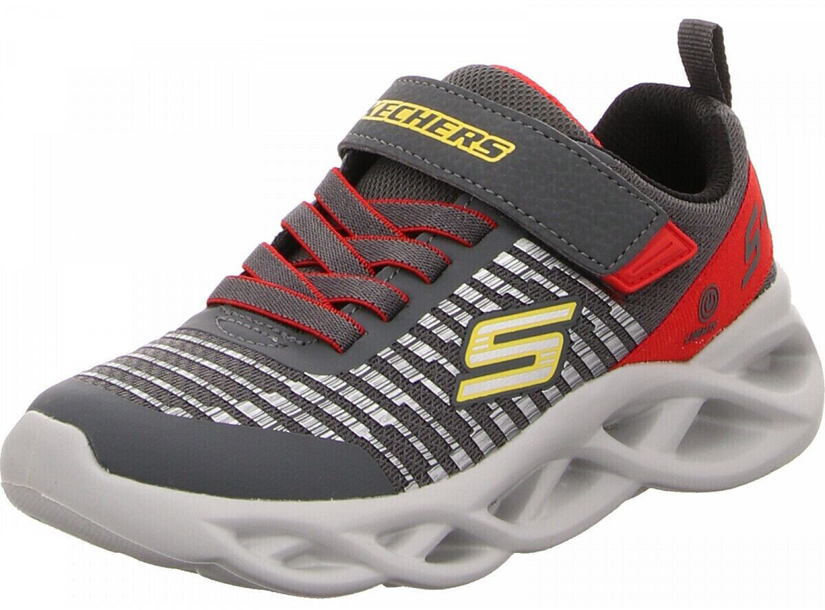Skechers Twisty Brights - Novlo Kids charcoal/red