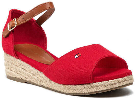 Tommy Hilfiger Espadrilles Rope Wedge Sandal T3A7-32185-0048 M red