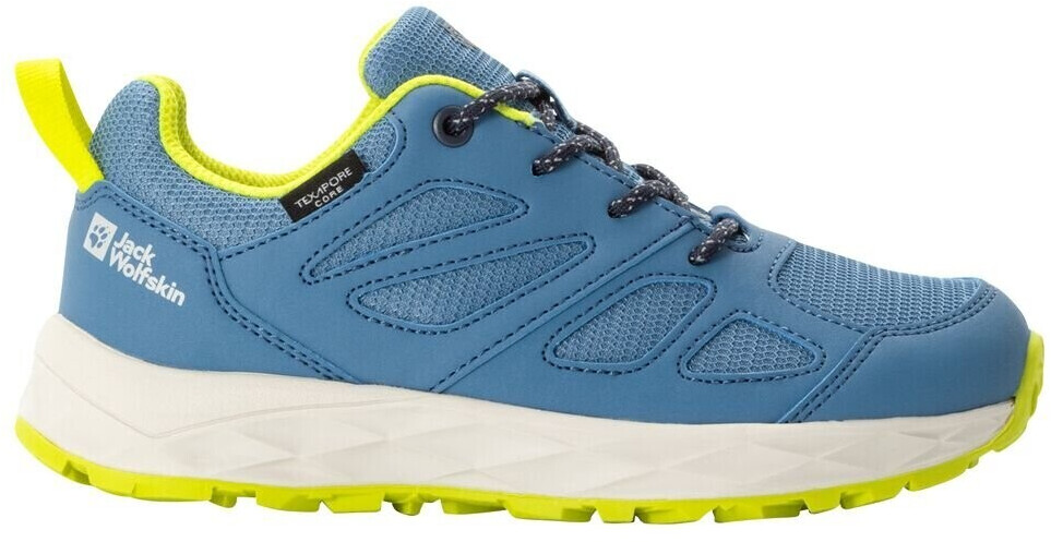 Jack Wolfskin Woodland 2 Texapore Low Kids waterproof hiking shoes elemental blue