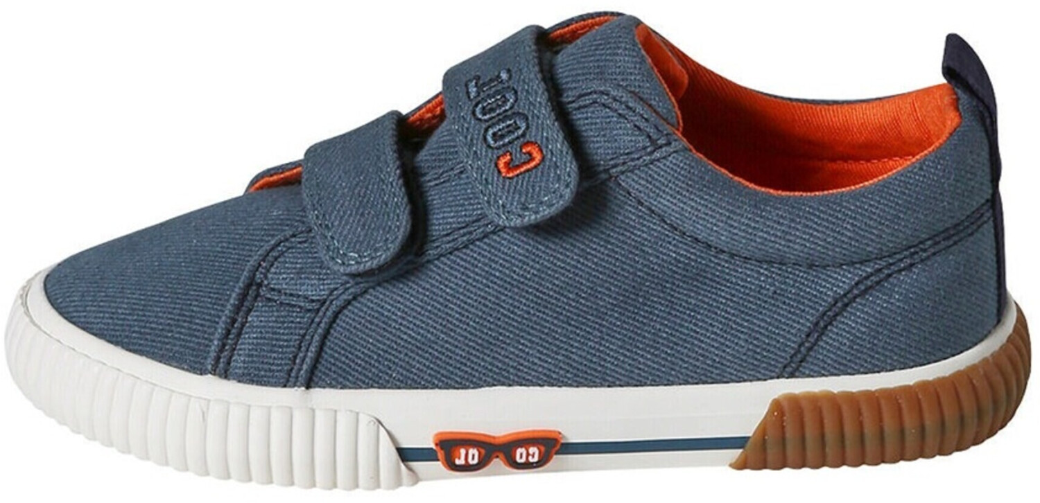 Vertbaudet Kids fabric sneakers with velcro indigo-blue