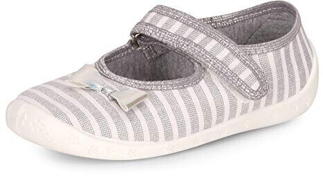 Ladeheid Slippers for girls with velcro closure LARW007 grey white stripes