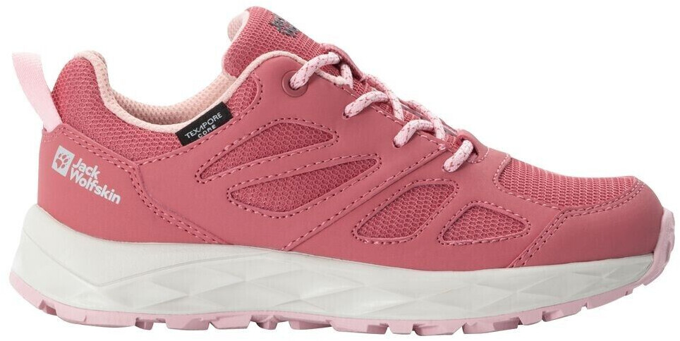 Jack Wolfskin Woodland 2 Texapore Low Kids waterproof hiking shoes soft pink