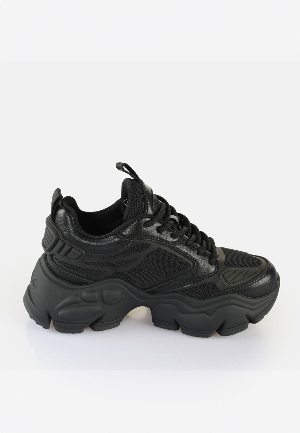 Buffalo Binary Athena Vegan Nappa Mesh Black Girl Shoes